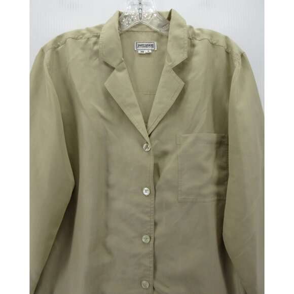 James Meade Top Large Silk Shirt Button Down Lagenlook Cottage 34 - Picture 2 of 10